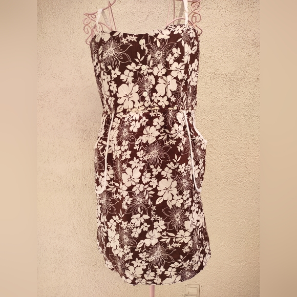 Floral Summer Dress Retro 70's Summer Fashion Apparel Everyday Pockets Large - Picture 5 of 15